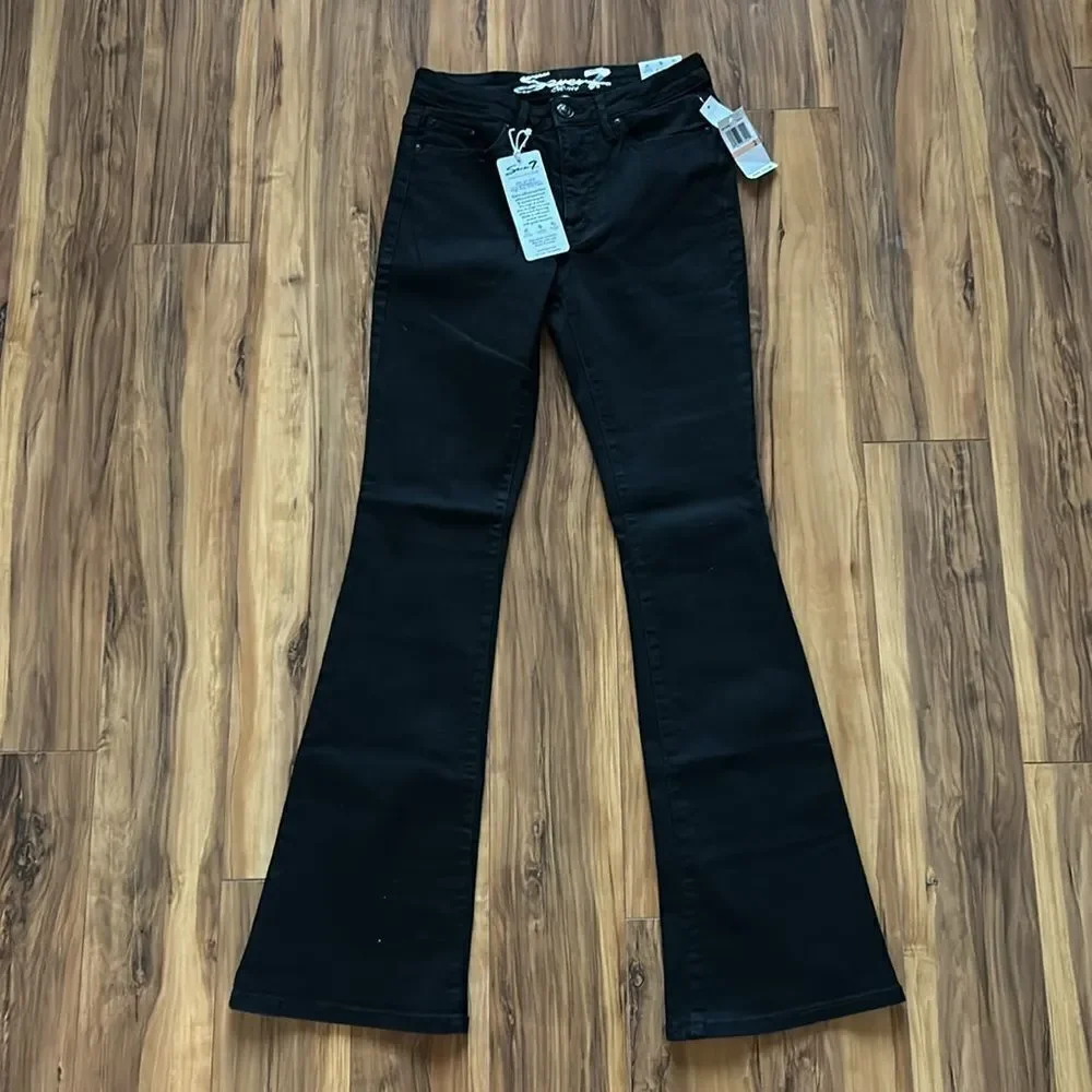 NEW Seven7 Felicity Black High Rise Slim Flare Jeans